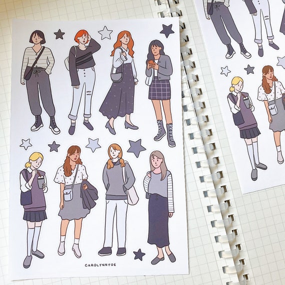 Trendy Fashion Stickers Cute Girly Sticker Sheets -  Finland