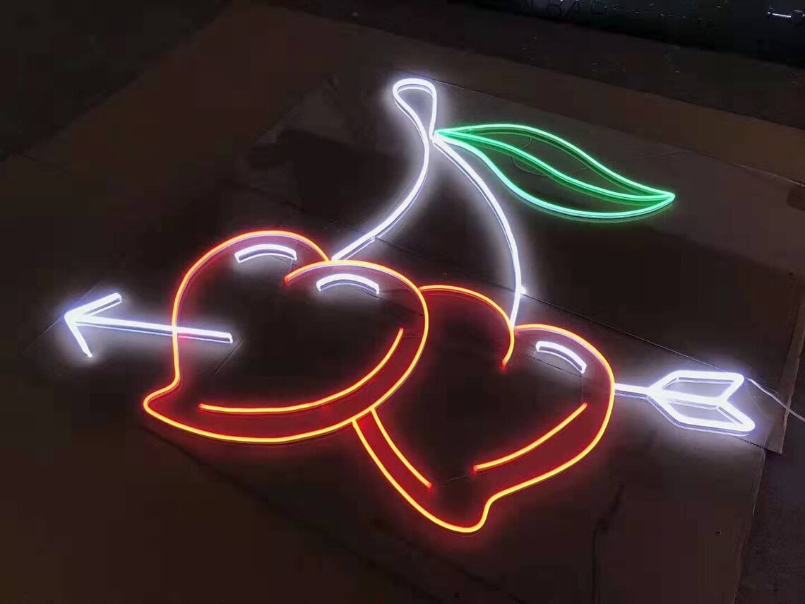 Fun Neon Light Decoration Cherry Banana Peach Custom LED