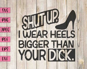 Funny High Heels Svg: Rude Art Clipart (Digital Download)