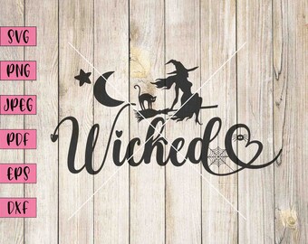 Wicked Witch Halloween SVG: Home Decor Clipart (Digital Download)