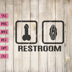 Rude Restroom Sign, Funny Bathroom Print, Funny Bathroom Sign, Funny Bathroom Signs Printable, Funny Bathroom Signs. Digital Download, Png