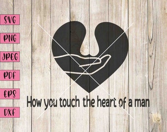 Funny Valentine Card SVG: Heart of a Man Design (Digital Download)