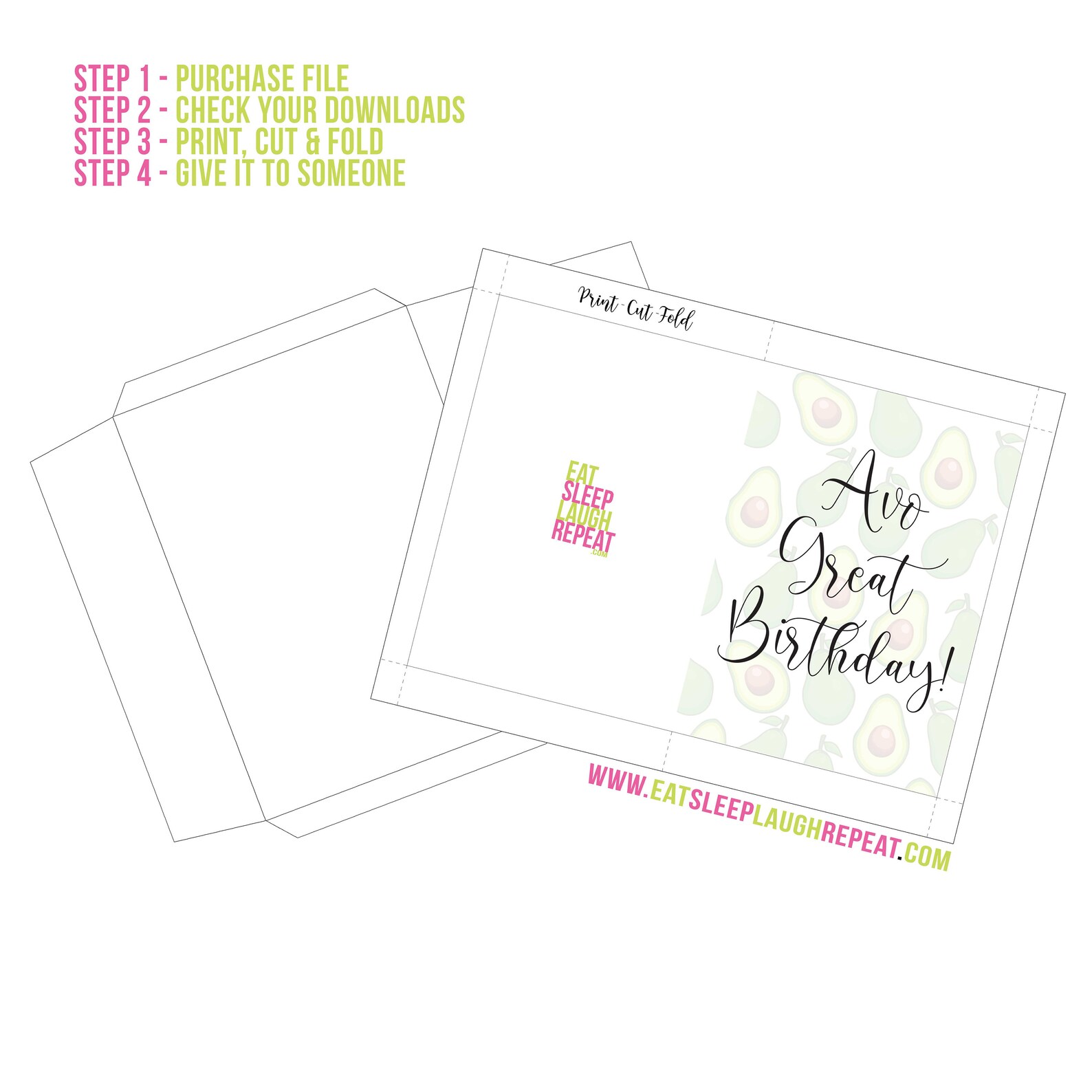 Avo Great Birthday Card printable Download - Etsy