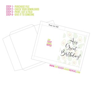Avo Great Birthday Card printable Download - Etsy