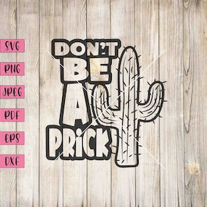 Don&#39;t Be Prick Svg, Funny Car Sticker, Car Decal Funny, Funny Car Decal, Inappropriate Stickers, Rude Art, Funny Rude Svg, Funny Rude Mug