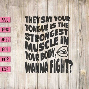 Wanna Fight Svg, Lips Print, Lips Stickers, Kissing Print, Kissing Svg, Adult Humor Svg, Funny Adult Svg, Sexy Svg, Sexy Stickers, Rude Svg