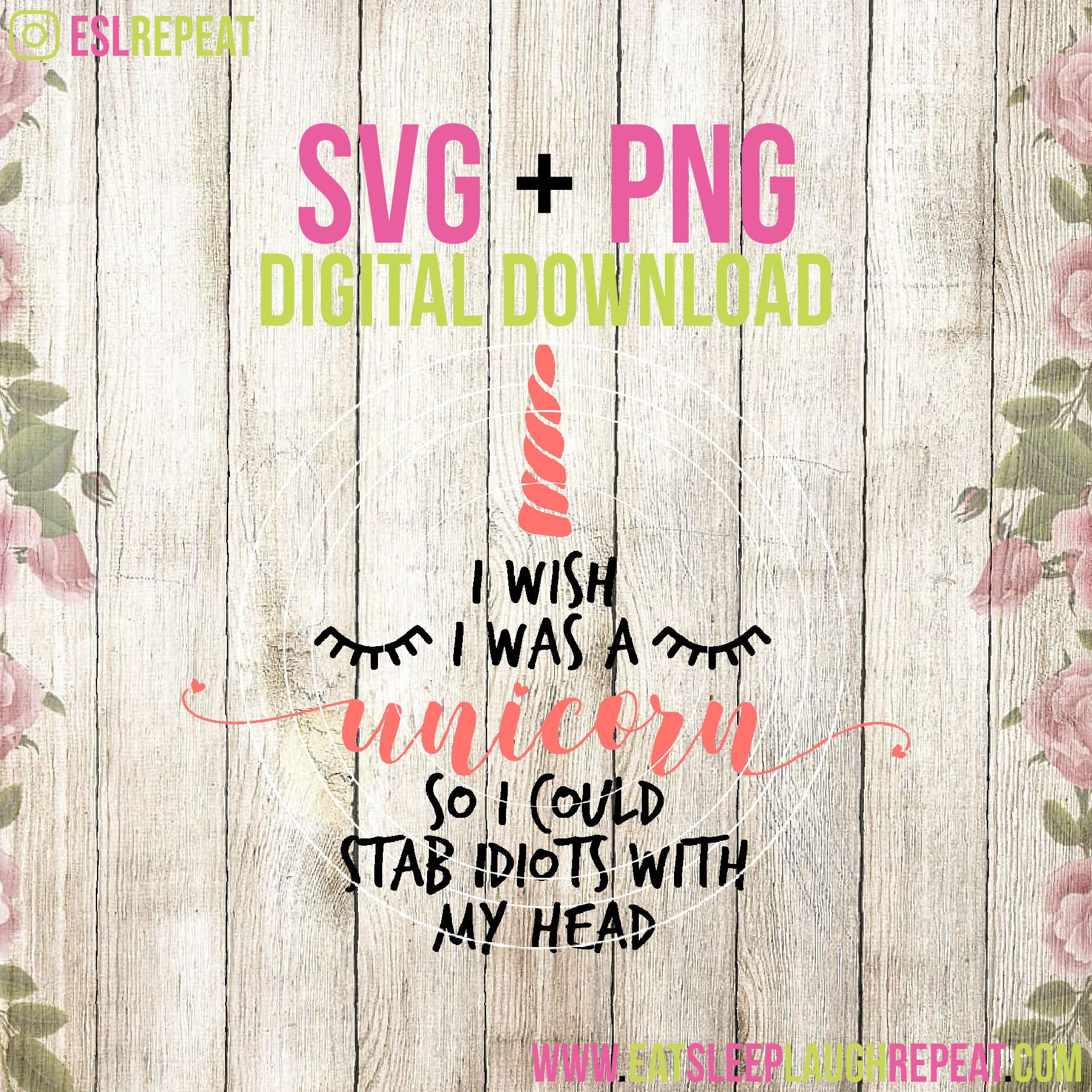 Download I Wish I Was A Unicorn Svg Rude Vinyl Cut File Funny Etsy