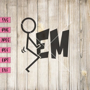 Knulla dem Svg, streckfigur Svg, knulla Svg, knulla emaljnål, streckfigur Clipart, otrevlig konst, lastbilsdekal, otrevlig Svg, Cricut Maker, Cricut Svg