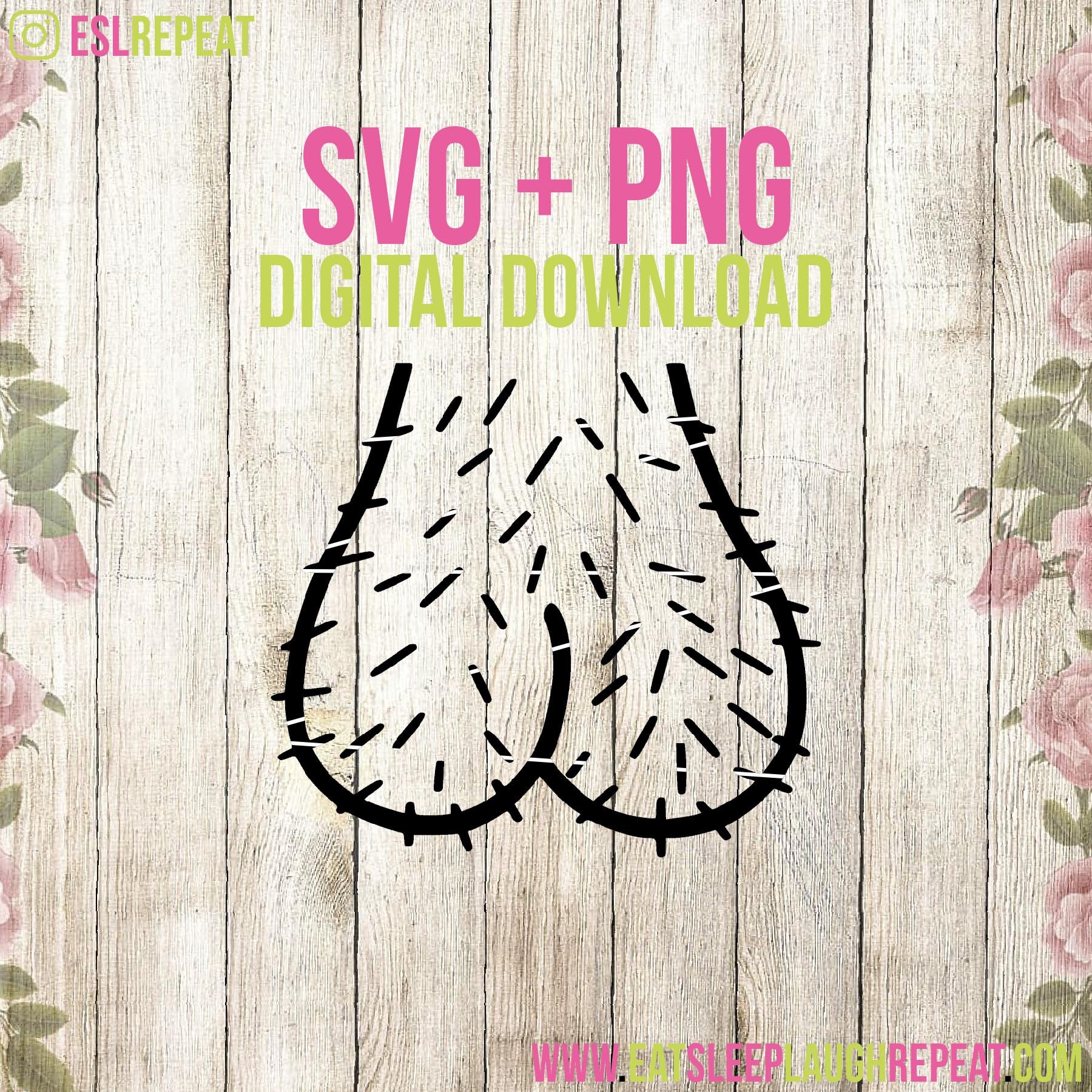 Hairy Balls SVG Digital Download Rude vinyl cut file nut Etsy