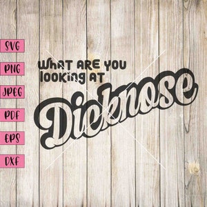 Dicknose Svg, Rude Stickers, Funny Bumper Sticker, Funny Car Stickers, Funny Saying Svg, Word Clipart, Printable Word Art, Word Art Pictures