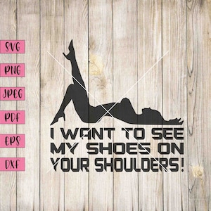 Funny Adult Humor SVG: Shoes on Shoulders Clipart (Digital Download)