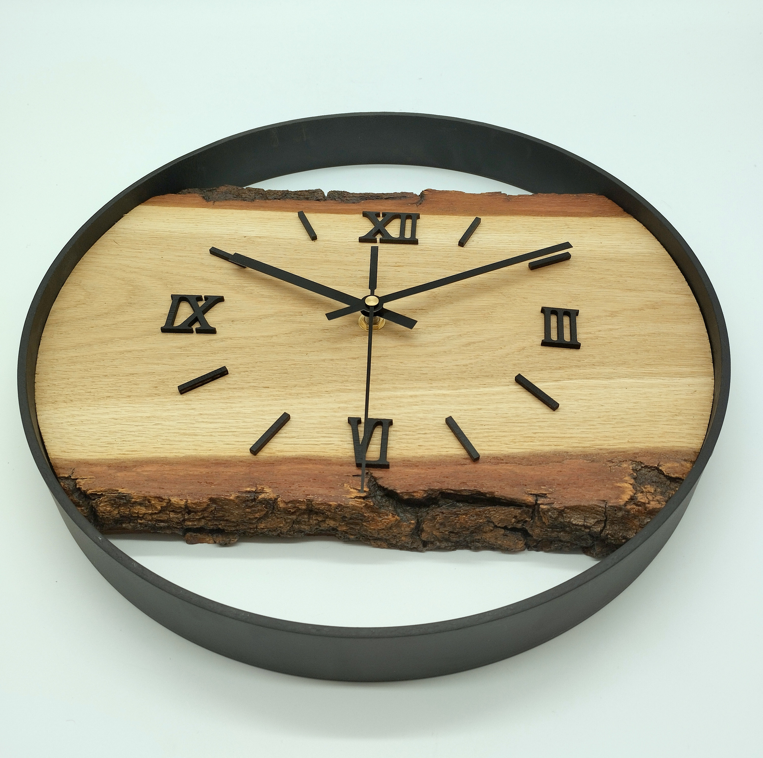 Wanduhr Holz Holzuhr Deko reclock Uhr Altholz Eiche rustikal