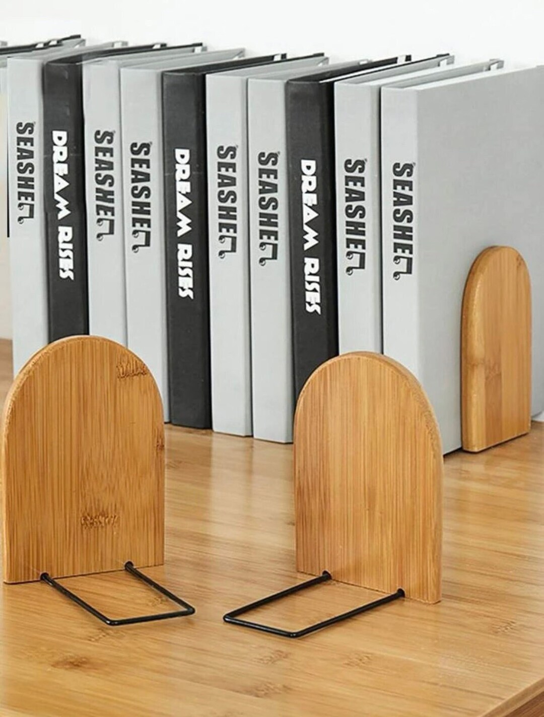 Wood Book Ends Wooden Book Holders Home and Living Shelf Etsy UK