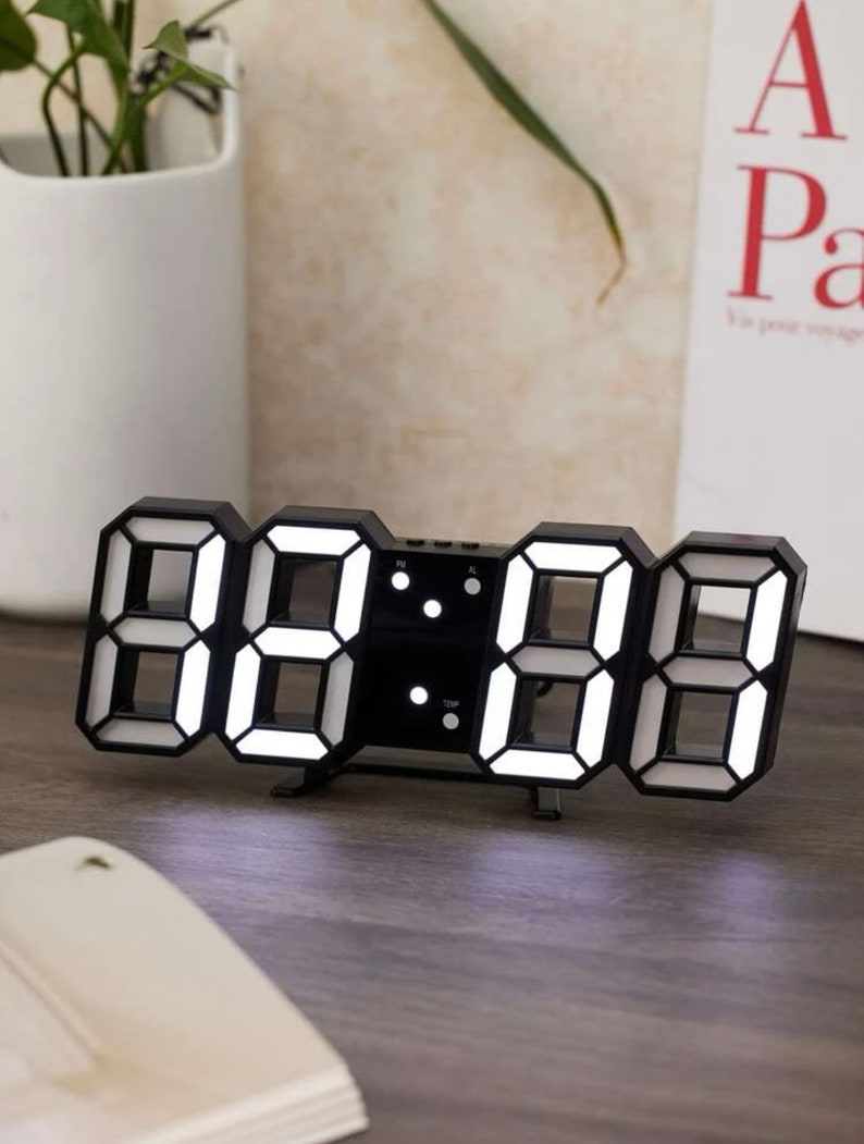 LED Clock Light up Clock Minimalistic Simple Clock LED Etsy