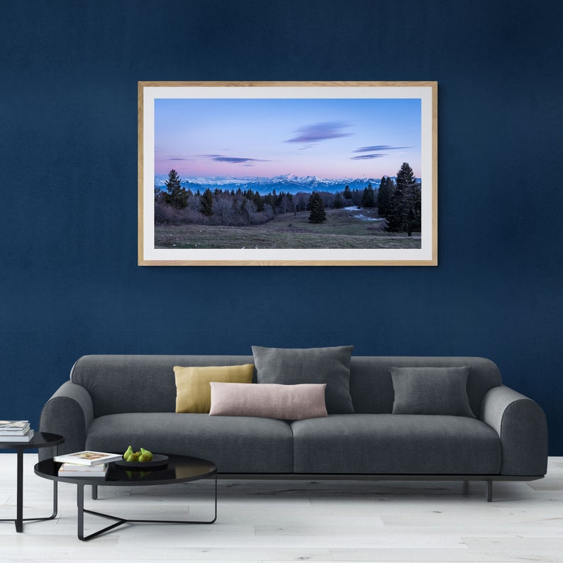 Mont-Blanc Mountain Scenic Landscape in Haute-Savoie French Country | Wall Art | Framed Print | Fine Art Photography | Extra Large Photo image 2