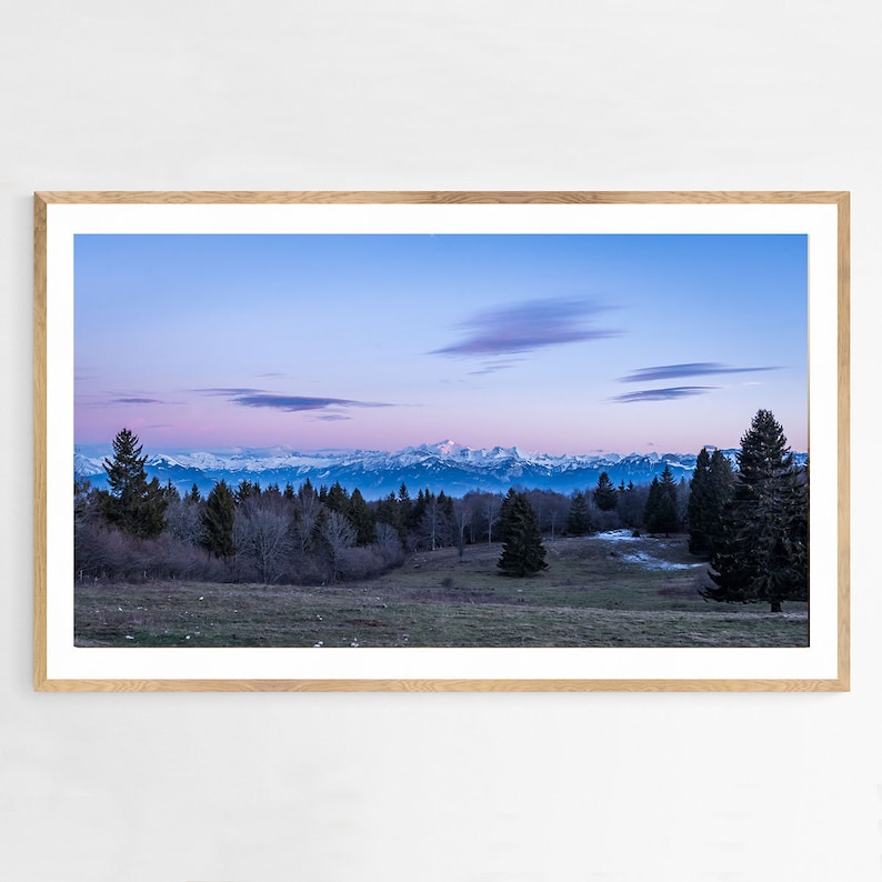 Mont-Blanc Mountain Scenic Landscape in Haute-Savoie French Country | Wall Art | Framed Print | Fine Art Photography | Extra Large Photo image 1