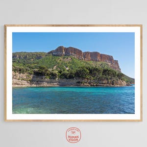 Fotografía de paisajes de Provenza: Acantilados de Cap Canaille Cassis sobre lienzo | Decoración de pared de Airbnb | Póster fotográfico | Regalo para hombres