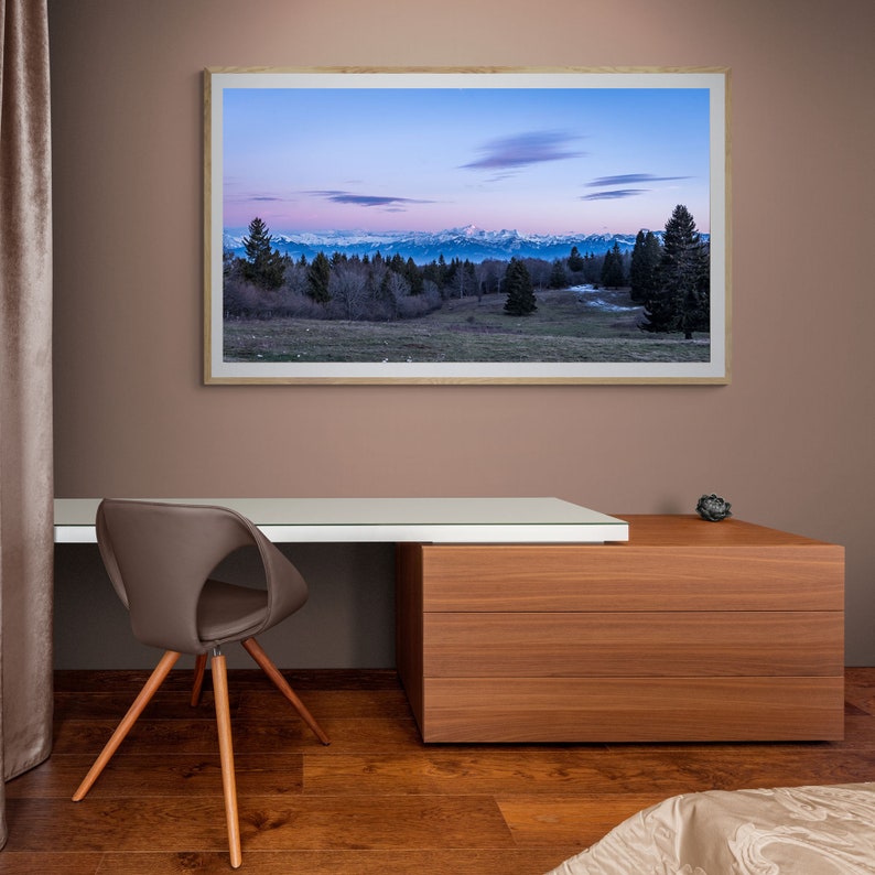 Mont-Blanc Mountain Scenic Landscape in Haute-Savoie French Country | Wall Art | Framed Print | Fine Art Photography | Extra Large Photo image 3