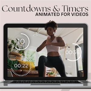 Countdowns and Timers for Videos| White Animated Countdowns for Youtube Video-Editing | Workouts, lifestyle, coporate...