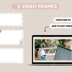 5 VIDEO FRAMES | Youtube Video Borders | 5 Png Files