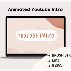 YOUTUBE INTRO TEMPLATE/title slide - animated youtube intro template . brush stroke