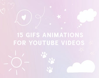 15 Tags/Gifs/Animations for Youtube Videos | Hand-written and Handdrawn youtube animations and looping gifs for videos