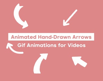 White Animated Arrows for Videos | 5 Transparent Handdrawn Pop-up Animations for Youtube Videos