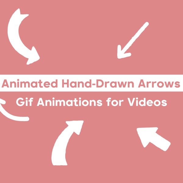 White Animated Arrows for Videos | 5 Transparent Handdrawn Pop-up Animations for Youtube Videos