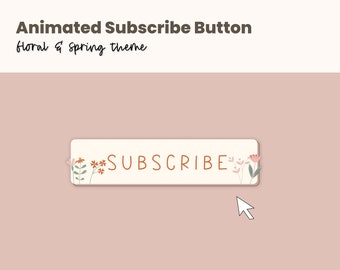 FLOWERS Animated Youtube Button | SPRING Subscribe Button Animation | Subscribe Pop-Up Button | Youtube Animation