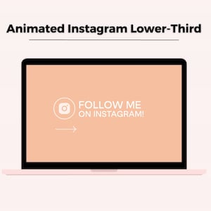 Animated INSTAGRAM Social Media Tags for Youtube Videos | Lower-Thirds | OVERLAYS | Youtube Video Editing