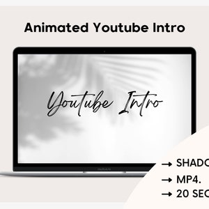 Animated Youtube Intro | Custom Intro for Youtube | Modern, Simple and Minimal Intro with Animated Shadows | Aesthetic Youtube Animation