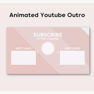 Animated Minimal Youtube Outro | Youtube Branding Video-Editing | Animated Youtube Outro Endscreen | Minimal Outro Overlay | PINK & GIRLY