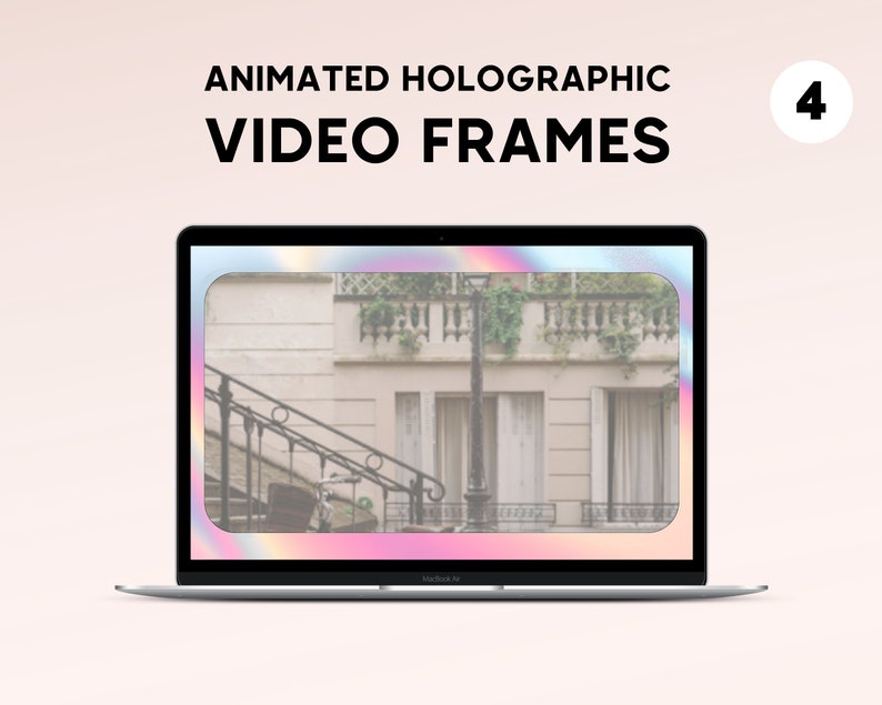 Animated Railing Holographic Video Frames: Animated Overlays for Youtube & Twitch ...