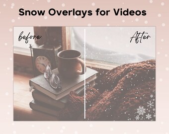 Animated Snow Overlays for Videos - VLOGMAS, CHRISTMAS VIDEOS - Animations, snow, sparkle.