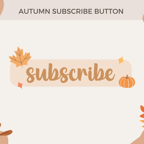 Youtube Autumn/Fall Subscribe Animation | Subscribe Pop-Up Button | Autumn Youtube Animation | Autumn Youtube