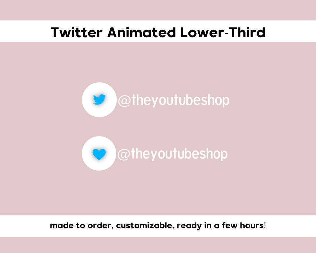 Animated Pop-up Twitter Lower-third | Animated Social Media Tags for ...
