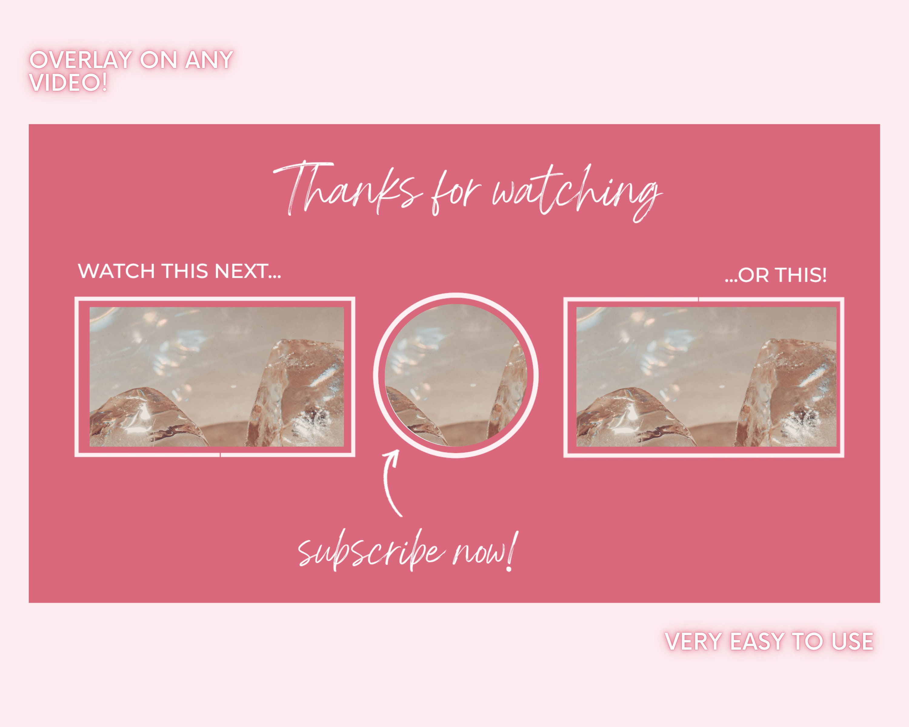 Animated Transparent Youtube Outro: Minimal Endscreen (MP4 Digital ...