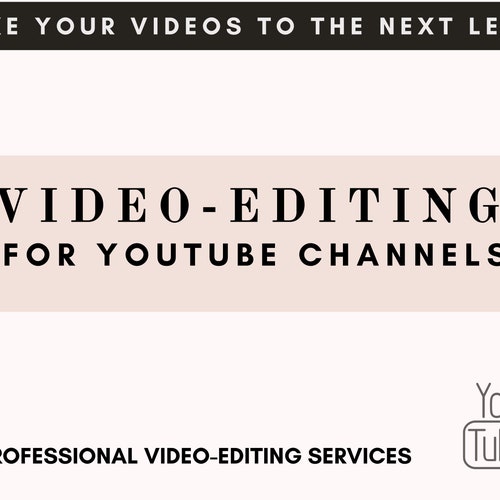 Youtube Video Editing Video Editing Services Custom Etsy