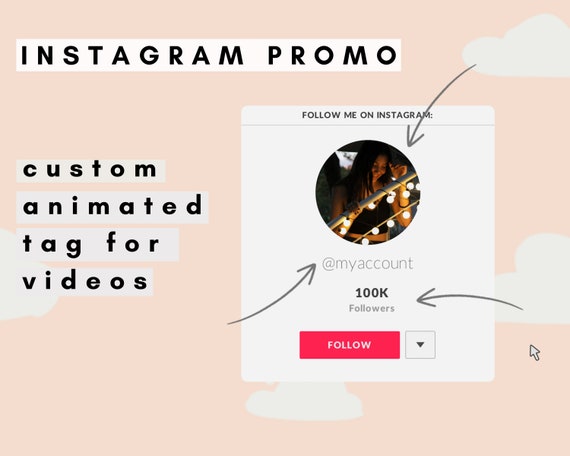 Custom Animated Instagram Button For Youtube Videos Simple Etsy