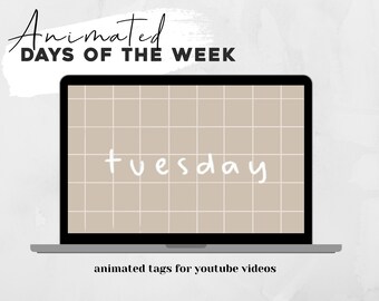 File .MOV animati dei giorni della settimana: sovrapposizioni video di YouTube (download digitale)