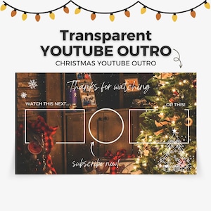 CHRISTMAS OUTRO | Animated Transparent Youtube Outro | Youtube Branding and Video-Editing