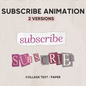 Pink Collage Paper Subscribe Animation - YouTube (MP4 File)