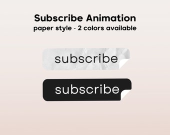 Subscribe Animation Paper Style | black&white | Youtube Subscribe Animation | Subscribe Pop-Up Button | Youtube Animation