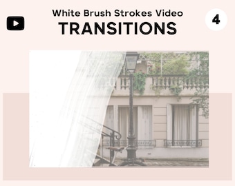 Transiciones de vídeo con pinceladas blancas: superposiciones de YouTube (MP4)