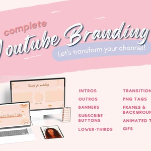 Marca completa do Youtube | Pacotes de branding profissional para canais do Youtube