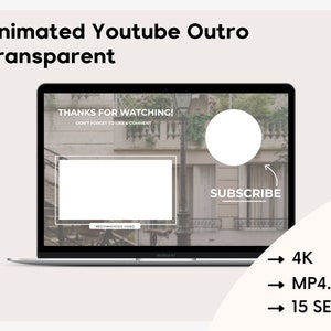 Animated Transparent Youtube Outro | Youtube Branding and Video-Editing | Animated Youtube Outro Endscreen | Minimal Outro Overlay