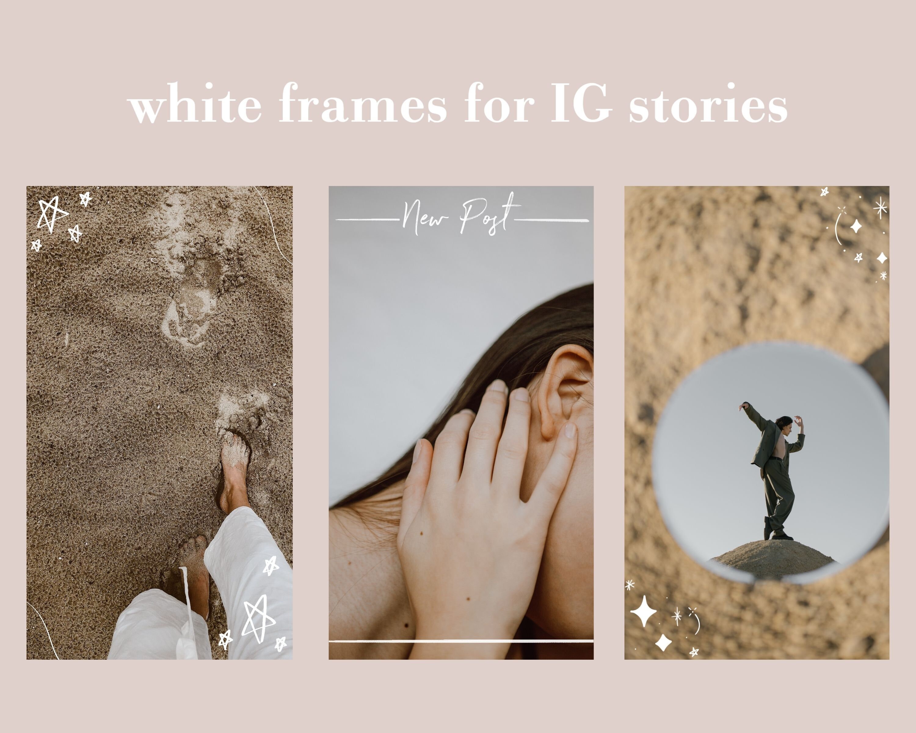 10 INSTAGRAM STORY FRAMES white frames for instagram stories Etsy