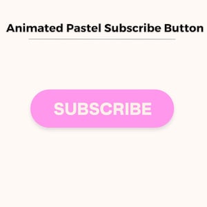 Pink Pastel Animated YouTube Subscribe Button (MP4)