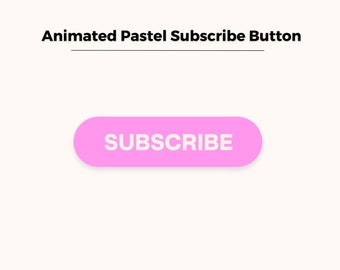 Pink Pastel Animated YouTube Subscribe Button (MP4)