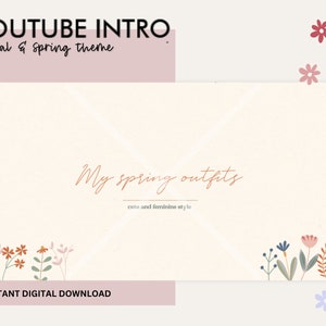 Spring Flowers Youtube Intro Template /title slide - animated youtube intro template - animated flowers